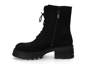 Schnürboots DOCKERS BY GERLI, Damen, Gr. 37, schwarz, Textil, Schuhe Schnürboots, Biker Boots mit Reißverschluss (93018735-37) schwarz