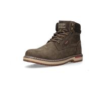 Schnürboots DOCKERS BY GERLI, Herren, Gr. 40, khaki, Lederimitat, Schuhe Schnürboots, Schnürstiefelette, Workerboots mit Reißverschluss (45200521-40) khaki