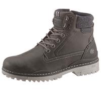 Schnürboots DOCKERS BY GERLI, Herren, Gr. 44, dunkelgrau, Lederimitat, Textil, Schuhe Schnürboots, Winterboots, Workerboots mit Profilsohle (52150808-44) dunkelgrau