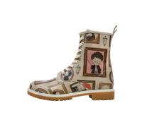 Schnürboots DOGO "Long Boots Schnürstiefel Frames-Of-Hogwarts Damen Stiefeletten", Damen, Gr. 39, Normalschaft, beige, Lederimitat, Schuhe Schnürboots, Handgefertigt (92209857-39) beige