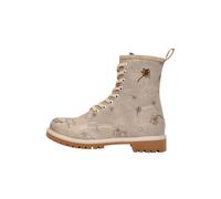 Schnürboots DOGO "Long Boots Schnürstiefel There Is Always Hope Damen", Damen, Gr. 36, Normalschaft, grau, Lederimitat, Schuhe Schnürboots, Handgefertigt (37838915-36) grau