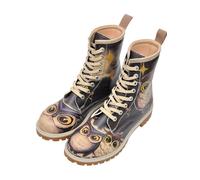 Schnürboots DOGO "Longe Boots Schnürstiefel It Wasn't Me Damen Stiefeletten", Damen, Gr. 36, Normalschaft, schwarz (braun, schwarz), Lederimitat, Schuhe Schnürboots, Handgefertigt (79252002-36) braun,
