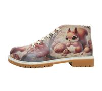 Schnürboots DOGO "Shortcut Boots Hedge-Hug Damen Stiefeletten, Shortcut Boots", Damen, Gr. 40, Normalschaft, grau (grau, orange), Lederimitat, Schuhe Schnürboots, Handgefertigt (97379235-40) grau, ora