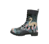 Schnürboots DOGO "Zipsy High-Top Boots With Elegance Damen Stiefeletten", Damen, Gr. 38, Normalschaft, blau, Lederimitat, Schuhe Schnürboots, Handgefertigt (33398116-38) blau