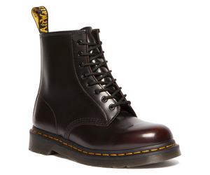 Schnürboots DR. MARTENS "1460", Damen, Gr. 39, rot (kirschrot), Leder, glänzend, Schuhe Schnürboots, Retro Stiefel, Boots mit zweifarbigem Vintage Finish (81149135-39) kirschrot