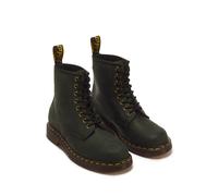 Schnürboots DR. MARTENS "1460 Dms Green Crazy Horse", Damen, Gr. 42, grün, Leder, Schuhe Schnürboots, Schnürstiefelette mit logobedruckter Anziehlasche (11902865-42) grün