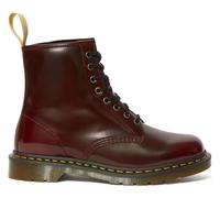 Schnürboots DR. MARTENS "8 Eye Boot 1460 Vegan", Herren, Gr. 45, rot (weinrot), Lederimitat, glänzend, Schuhe Schnürboots, Schnürboots, Freizeitschuh mit Schnürung und Anziehlasche (30797856-45) weinr