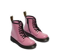Schnürboots DR. MARTENS "Junior 1460 8-Loch Lacklederstiefel", Damen, Gr. 33, pink (rosa), Lackleder, Schuhe Schnürboots, Lackstiefel, Kinderstiefel, Freizeitschuh mit Reißverschluss (90263050-33) ros