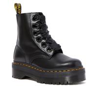 Schnürboots DR. MARTENS "Molly", Damen, Gr. 43, schwarz, Leder, Schuhe Schnürboots, Plateauboots, Chunky Boot mit modischen Schnürsenkeln (65977869-43) schwarz