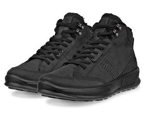 Schnürboots ECCO "ByWay 2.0", Herren, Gr. 45, schwarz, Nubukleder, Schuhe Schnürboots, Stiefelette, High Top Sneaker mit Schaftrandpolsterung (95798507-45)