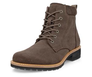 Schnürboots ECCO "ELAINA", Damen, Gr. 36, braun, Veloursleder, Schuhe Schnürboots, Schnürstiefelette, Boots mit Profilsohle (84291547-36) braun