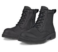 Schnürboots ECCO "GRAINER W", Damen, Gr. 36, schwarz, Leder, Schuhe Schnürboots, Stiefelette, Winterboots, Blockabsatz, mit Schurwollfutter (83316349-36)