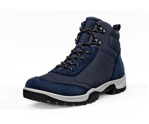 Schnürboots ECCO "Xpedition III", Damen, Gr. 36, blau (marine), Nubukleder, Textil, unifarben, Schuhe Schnürboots, Outdoorschuh, Stiefelette mit wasserabweisender TEX-Membran (36164240-36) marine