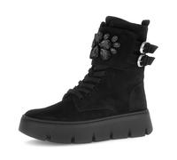 Schnürboots GABOR, Damen, Gr. 38, schwarz, Veloursleder, unifarben, Schuhe Schnürboots (46095815-38) schwarz