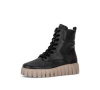 Schnürboots GABOR, Damen, Gr. 40,5, schwarz, Nappaleder, unifarben, Schuhe Schnürboots, Plateau, Herbstboots mit gepolstertem Schaftrand, G-Weite (43902559-40,5) schwarz