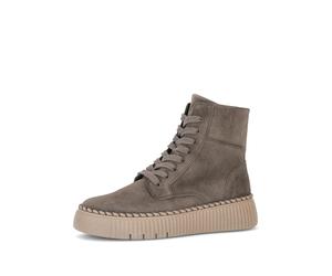 Schnürboots GABOR, Damen, Gr. 40, Textil, braun, Veloursleder, unifarben, Schuhe Schnürboots, Schnürstiefelette mit modischer Plateausohle und Ziernaht am Plateau, Topseller (89945515-40) braun