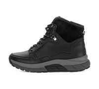 Schnürboots GABOR ROLLINGSOFT, Damen, Gr. 40, schwarz, anthrazit, Veloursleder, Ziegenleder, Schuhe Schnürboots, Keilabsatz, Stiefelette, mit Haken, im Bergsteiger-Look (71092363-40) schwarz, anthrazi