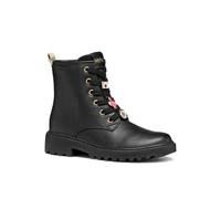 Schnürboots GEOX "J CASEY GIRL Harry Potter", Mädchen, Gr. 39, schwarz, Synthetik, Schuhe Schnürboots, Stiefel, Biker Boots mit Blockabsatz (90908235-39) schwarz