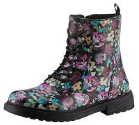 Schnürboots GEOX "J ECLAIR GIRL D" Gr. 28, schwarz, bunt geblümt Kinder Schuhe (78227613-28) schwarz, bunt geblümt