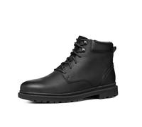 Schnürboots GEOX "U ANDALO", Herren, Gr. 44, schwarz, Leder, Synthetik, Basic, Schuhe Schnürboots, Herbst-Boots, Schnürstiefelette mit softem Schaftabschluss (72735861-44) schwarz