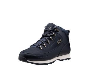 Schnürboots HELLY HANSEN "THE FORESTER PREMIUM", Herren, Gr. 41, blau (navy, sanftes weiß), Leder, Synthetik, Schuhe Schnürboots, wasserdichtes Leder,warm,Winterschuhe (82097812-41) navy, sanftes weiß