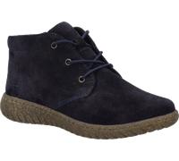 Schnürboots JOSEF SEIBEL "Angelina 07", Damen, Gr. 41, blau, Veloursleder, Schuhe Schnürboots, Schnürstiefelette mit Logoprägung, Weite G (=weit) (28506008-41) blau
