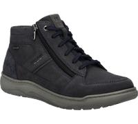 Schnürboots JOSEF SEIBEL "Baxter 50", Herren, Gr. 44, blau (indigo, kombi), Leder, Schuhe Schnürboots, High Top-Sneaker mit praktischem Außenreißverschluss, K-Weite (17383252-44) indigo, kombi
