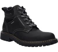 Schnürboots JOSEF SEIBEL "Chance 60", Herren, Gr. 44, schwarz, Leder, Schuhe Schnürboots, Schnürstiefelette im Bergsteiger-Look, Weite G (=weit) (97455421-44) schwarz