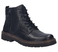 Schnürboots JOSEF SEIBEL "Curtis 01", Herren, Gr. 43, schwarz, Leder, Schuhe Schnürboots, Winterboots, Komfortschuh mit Wechselfußbett (56862638-43) schwarz
