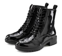 Schnürboots LASCANA Gr. 38, schwarz (schwarz, shiny) Damen Schuhe (74577260-38) schwarz, shiny