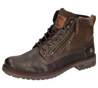 Schnürboots LERROS, Herren, Gr. 42, braun (dunkelbraun), Lederimitat, Schuhe Schnürboots, Schnürboots, mit seitlichem Reißverschluss (72032219-42) dunkelbraun