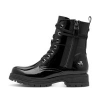Schnürboots MARCO TOZZI BY GMK, Damen, Gr. 36, schwarz, Lacklederimitat, glänzend, modisch, Schuhe, Blockabsatz, Schnürboots mit Zierreißverschluss außen (49610711-36) schwarz