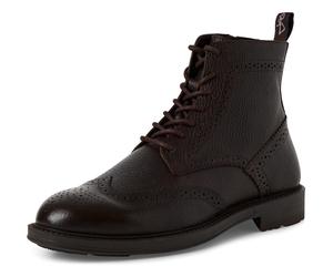 Schnürboots MARCO TOZZI BY GMK, Herren, Gr. 41, braun (mocca), Rindsleder, Lyralochung, unifarben, Schuhe Schnürboots, Schnürstiefelette, Businessschuh mit eleganter Lyralochung (60182658-41) mocca