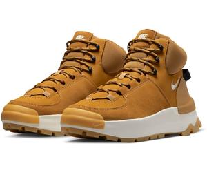Schnürboots NIKE SPORTSWEAR "CLASSIC CITY S", Damen, Gr. 39, braun (wheat, sail, schwarz, gum, light, braun), Leder, Synthetik, Schuhe Schnürboots (30828625-39) wheat, sail, schwarz, gum, light, braun