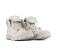 Schnürboots PALLADIUM "BAGGY", Damen, Gr. 44,5, natural grau, Textil, Schuhe Schnürboots, Schnürstiefel aus Canvas, umklappbarer Schaft (49807331-44,5) natural grau
