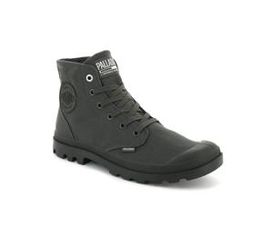 Schnürboots PALLADIUM "MONO CHROME", Damen, Gr. 39, grau (olive night), Textil, Schuhe Schnürboots, Schnürstiefel, Schnürstiefelette aus Canvas (95200663-39) olive night