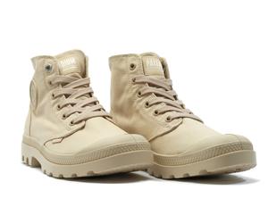 Schnürboots PALLADIUM "MONO CHROME", Damen, Gr. 41, desert, Textil, Schuhe Schnürboots, Schnürstiefel, Schnürstiefelette aus Canvas (42683533-41) desert