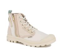 Schnürboots PALLADIUM "PAMPA DETROIT ZIP SU", Damen, Gr. 41, tropisand, cream, Textil, Schuhe Schnürboots, Schnürstiefel, Schnürstiefelette aus Canvas mit Reißverschluss (74730725-41) tropisand, cream