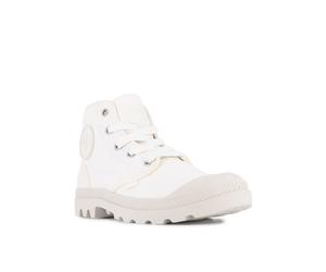 Schnürboots PALLADIUM "PAMPA HI", Damen, Gr. 39,5, soft weiß, Textil, Schuhe Schnürboots, Schnürstiefel, Schnürstiefelette aus Canvas (19677826-39,5) soft weiß