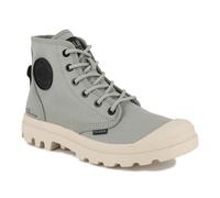 Schnürboots PALLADIUM "PAMPA HI HTG SUPPLY", Damen, Gr. 40, grau (abbey stone), Textil, Schuhe Schnürboots, Schnürstiefel, Schnürstiefelette aus Canvas (97002800-40) abbey stone