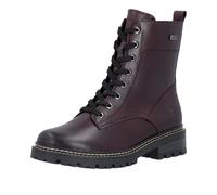 Schnürboots REMONTE, Damen, Gr. 38, wärmend, grün (weinrot), Leder, unifarben, Schuhe Schnürboots, Schnürstiefelette mit Innenreißverschluss, TEX-Membrane (70781332-38) weinrot