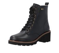 Schnürboots REMONTE, Damen, Gr. 40, schwarz, Leder, Textil, unifarben, Schuhe Schnürboots, Schnürstiefelette mit wasserabweisender TEX-Membrane, Reißverschluss (70634616-40) schwarz