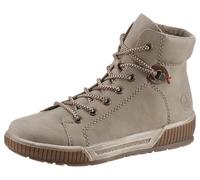 Schnürboots RIEKER, Damen, Gr. 36, grau (beige), Lederimitat, Schuhe Schnürboots, mit herausnehmbarer SoftFoam-Einlegesohle (65540166-36) beige