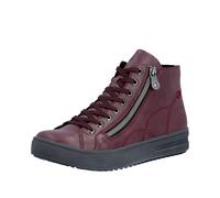 Schnürboots RIEKER, Damen, Gr. 36, rot, Lederimitat, Schuhe Schnürboots, High Top-Sneaker, Herbstschuh mit dezenten Ziernähten (76340729-36) rot