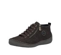 Schnürboots RIEKER, Damen, Gr. 37, braun, Lederimitat, Schuhe Schnürboots, Sneaker, Schnürschuh, Outdoorschuh mit Reißverschluss (33567004-37) braun