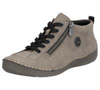 Rieker Damen Schnürschuhe 52514 – Komfort mit Strass, grau