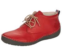 Rieker Schnürboots 62167868-41 Damen Rot Lederimitat Gr. 41 mit Rahmennaht
