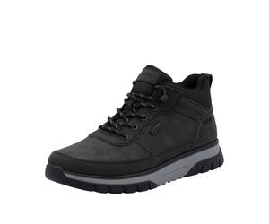 Schnürboots RIEKER, Herren, Gr. 41, schwarz, Lederimitat, Textil, unifarben, Schuhe Schnürboots, Outdoorboots, Sneakerboots mit wasserabweisender TEX-Membran (86879840-41) schwarz
