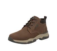 Schnürboots RIEKER, Herren, Gr. 45, braun (dunkelbraun), Glattleder, sportlich, Schuhe, Stiefelette, Casual Boots mit Schaftrandpolsterung, TEX-Membran (40637907-45) dunkelbraun