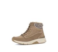 Schnürboots ROLLINGSOFT, Damen, Gr. 37,5, beige (hellbraun), Veloursleder, Schuhe Schnürboots, Keilabsatz, High-Top-Sneaker mit warmem Kragen (10326336-37,5) hellbraun